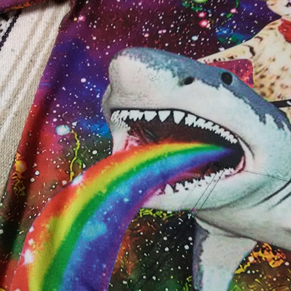 PULL OVER HOODIE CAT ALL OVER GRAPHICS ADULT 2XL - Picture 4 of 13